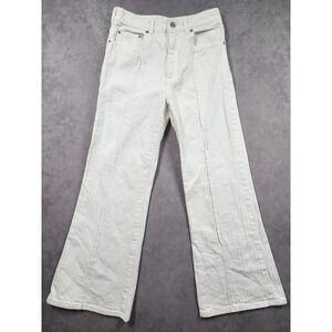 SNIDEL Flare Wide Leg Seam Detail Denim Jeans Women 0 Cool White SWFP192108